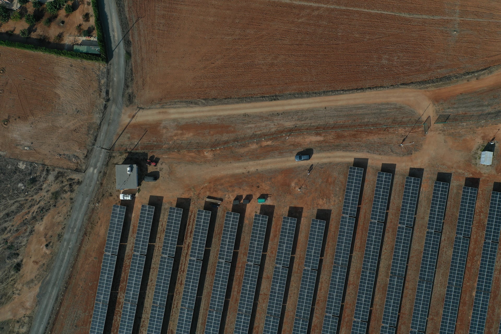 5MW Solar Park with Single-Axis Tracking - Close View
