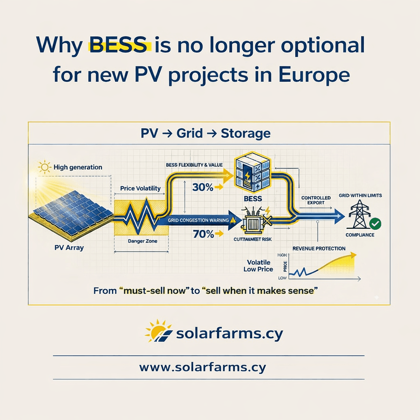 Why BESS Is No Longer Optional for RES Projects in Cyprus